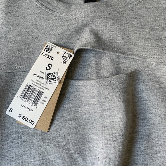 NWT Adidas 3-STRIPES PERFORMANCE SWEATSHIRT - Picture 4 of 6